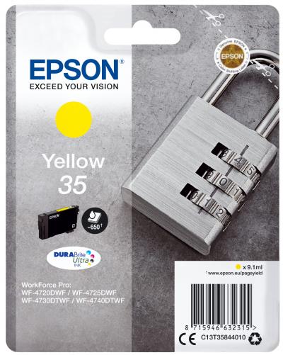 Ink-jet epson 35 t3584 pro wf-4720dwf / 4725dwf / 4730dtwf / 4740dtwf amarillo 650 paginas
