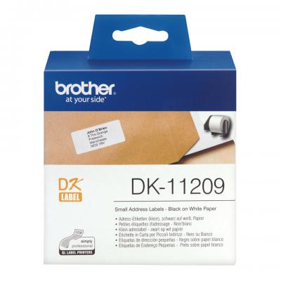 Etiqueta adhesiva brother dk11209 -tamaño 62x29 mm para impresoras de etiquetas solo 1050/n/1060n -800 etiq.-