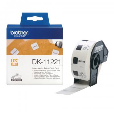 Etiqueta brother dk11221 23x23 mm 1000 etq para impresoras ql