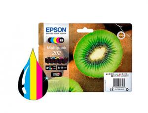 Ink-jet epson 202 xp-6000 / xp-6005 / xp-6100 / xp-6105 pack 5 negro amarillo cian magenta photo negro 300 pag