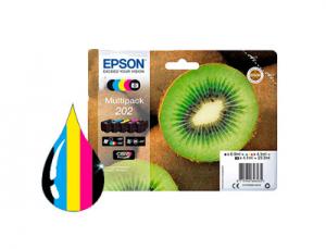 Ink-jet epson 202 xl xp-6000 / xp-6005 / xp-6100 / xp-6105 pack 5 negro amarillo cian magenta photo negro 650 pag