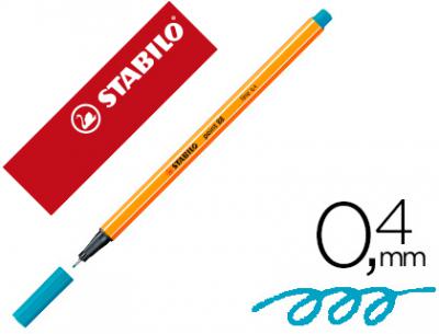 Rotulador stabilo punta de fib ra point 88 azul cobalto punta fina 0,4mm