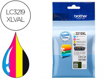 Ink-jet brother lc3219xlval multipack 4 colores negro / amarillo / cian / magenta alta capacidad 3000 pag negro