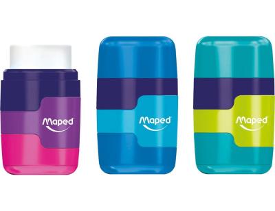 Sacapuntas maped plastico loopy totem 1 uso con goma colores surtidos decorado