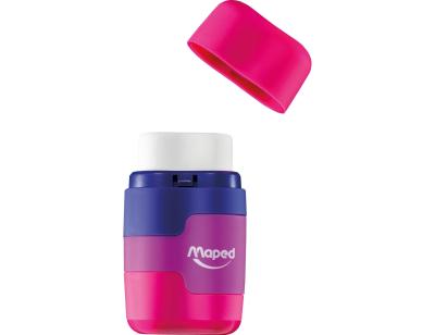 Sacapuntas maped plastico loopy totem 1 uso con goma colores surtidos decorado