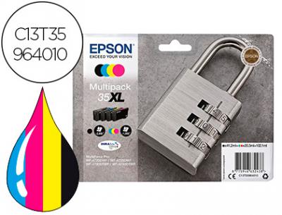 Ink jet epson 35xl workforce pro wf-4720dwf / 4725dwf / 4730 dtwf / 4740 dtwf multipack 4 negro amarillo