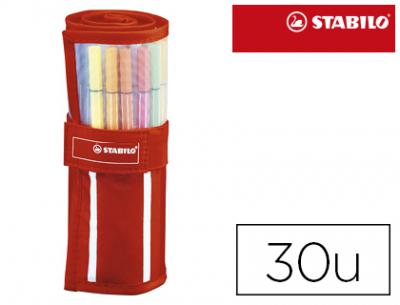 Rotulador stabilo punta de fibra pen 68 estuche rollerset de 30 unidades colores surtidos