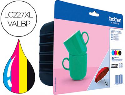 Ink-jet brother lc-227xlvalbp dcp-j4120dw / mfc-j4420dw / j4620dw / j4625dw pack 4 colores negro amarillo cian