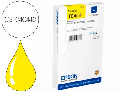 Ink-jet epson t04c4 amarillo 1700 paginas