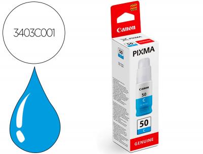 Tinta canon gi-50c para pixma g5050/g6050/g7050/gm2050/ gm4050 cian 7700 paginas