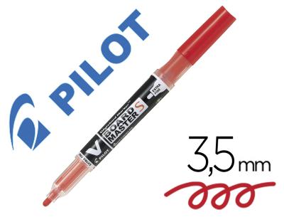 Rotulador pilot v board master s para pizarra blanca color rojo tinta liquida trazo 3,5 mm recargable