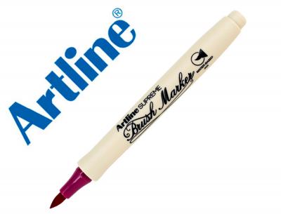 Rotulador artline supreme brush epfs pintura base de agua punta tipo pincel trazo fino magenta