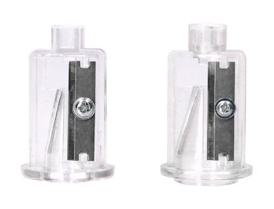 Sacapuntas q-connect kf14568 electrico de sobremesa cable usb/4 pilas aa afila cuchilla diametros de 6 a 12mm dos usos