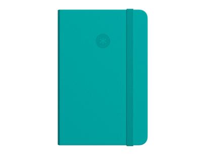 Cuaderno con gomilla antartik notes tapa blanda a5 hojas cuadricula turquesa 80 hojas 80 gr fsc