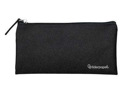 Estuche portatodo liderpapel plano ancho una cremallera 200x100 mm negro