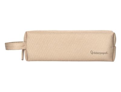 Estuche portatodo liderpapel classic rectangular con asa 210x70mm crema