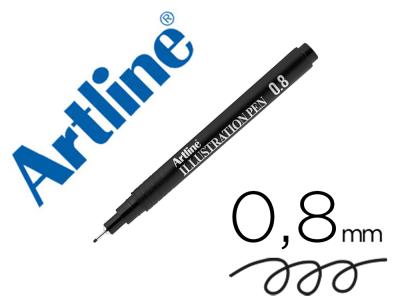 Rotulador artline calibrado micrometrico negro illustration pen ek-288iln punta poliacetal 0,8mm