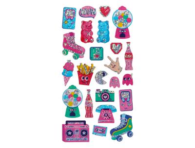 Pegatinas imaginovo dise&ntilde;os surtidos hobbies con brillo 214x100 mm en blister