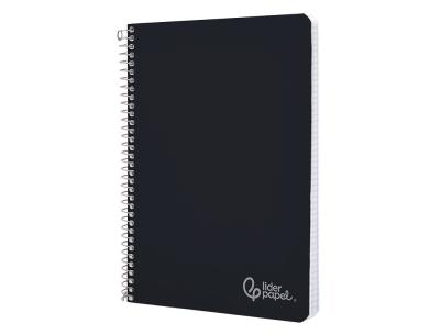Cuaderno espiral liderpapel a5 witty tapa dura 80h 90gr cuadro 4mm con margen color negro