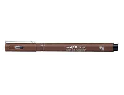 Rotulador uniball pin caligrado micrometrico 0,1 mm color sepia