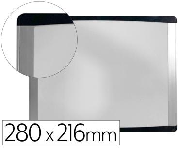 Pizarra blanca bi-office inka magnetica acero lacado marco de aluminio y laterales plastico negro 280x216 mm