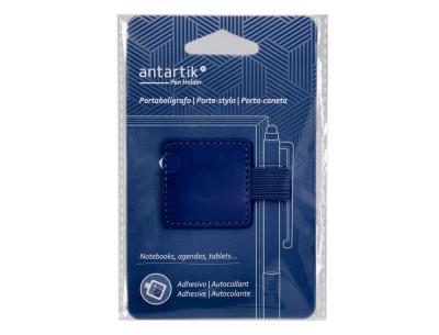 Portaboligrafo autoadhesivo antartik para cuaderno note con elastico hasta 15 mm grosor 1mm azul marino