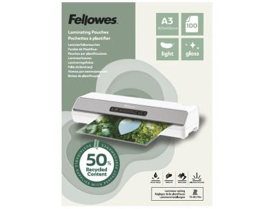 Bolsa de plastificar fellowes recicladas brillo din a3 80 mc pack de 100 unidades