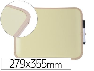 Pizarra blanca bi-office easy magnetica con rotulador color amarillo 279x355 mm
