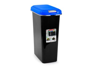 Contenedor para reciclaje plasticforte 25 l con tapa color azul parchis