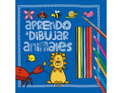 Cuaderno de colorear susaeta aprendo a dibujar animales 32 paginas 23,2x23,5 cm