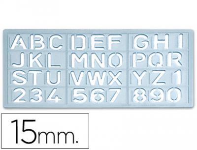 Plantilla rotulacion 1585 letras y numeros de 15 mm