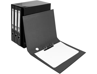 Modulo liderpapel 4 archivadores folio 2 anillas mixtas 25mm negro