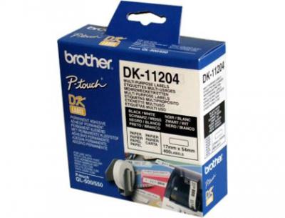 Etiqueta adhesiva brother dk11204 -tama&ntilde;o 17x54 mm para impresoras de etiquetas ql -400 etiquetas-