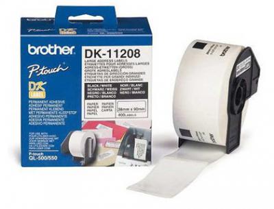 Etiqueta adhesiva brother dk11208 -tama&ntilde;o 38x90 mm para impresoras de etiquetas ql -400 etiquetas-