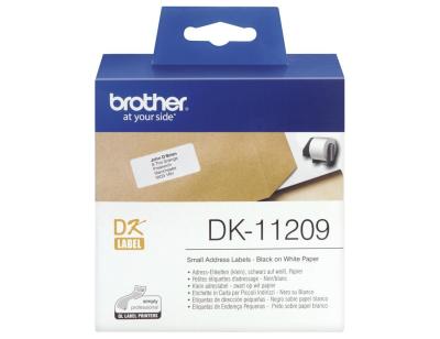 Etiqueta adhesiva brother dk11209 -tamaño 62x29 mm para impresoras de etiquetas solo 1050/n/1060n -800 etiq.-