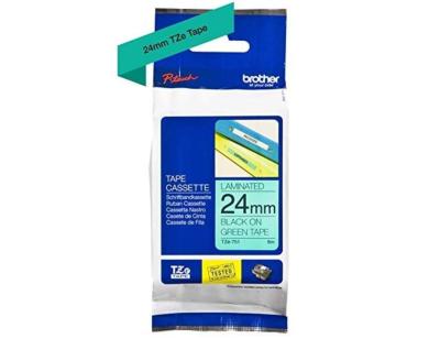 Cinta brother tze751 verde-negro 24mm longitud 8 m