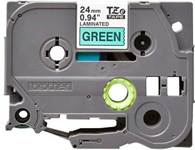 Cinta brother tze751 verde-negro 24mm longitud 8 m