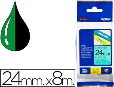 Cinta brother tze751 verde-negro 24mm longitud 8 m