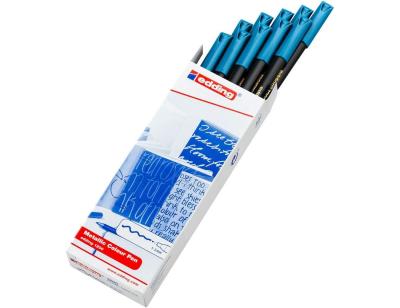 Rotulador edding punta fibra 1200 azul metalizado n 73 punta redonda 1-3 mm