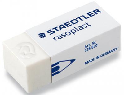 Goma de borrar staedtler 526 b30 plastico blanca