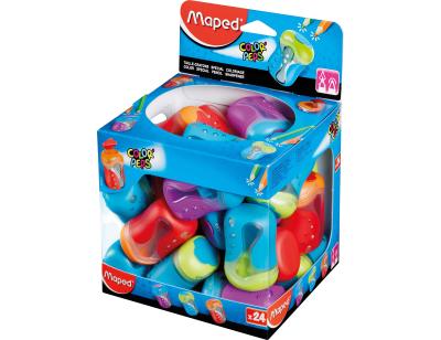 Sacapuntas color peps 2 usos con deposito y afilado redondeado para subrayar y colorear colores surtidos