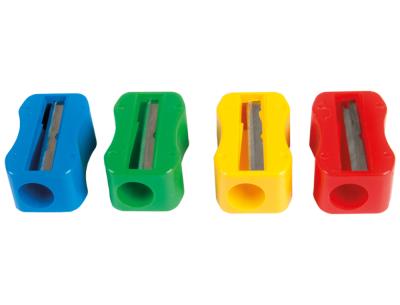 Sacapuntas m+r de plastico 1 uso sin tornillo forma rectangular ergonomica