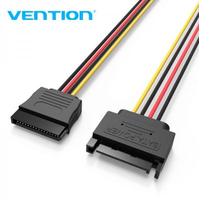 Vention Cable de Alimentacion Extension SATA 15P - 0&period;3m - Color Negro