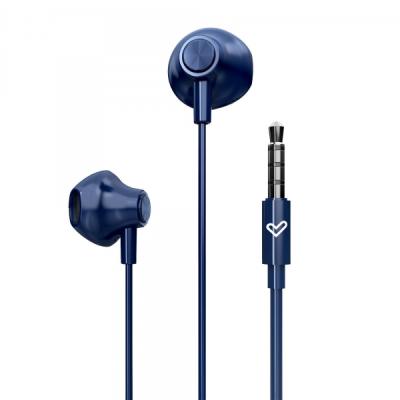 Energy Sistem Auriculares de Boton - Aislamiento Acustico - Microfono Integrado - Control de Reproduccion - Conector Jack 3&period;5 mm - Cable 120 cm - Color Azul