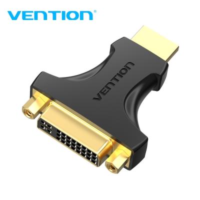 Vention Adaptador HDMI a DVI - Chapado en oro - Direccion dual - Resolucion 1080P&commat;60Hz - Carcasa de PVC - Color Negro