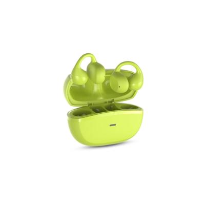 SPC Boost Clip Auriculares Inalambricos True Wireless - Dise&ntilde;o Open Ear - Cancelacion de Ruido - Control Tactil - Google Fast Pair - Color Verde Lima