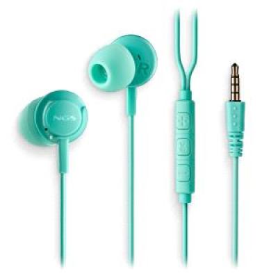 NGS CROSS DRIFT Auriculares Intraurales con Microfono - Jack 3&period;5mm - Boton Multifuncion - Color Verde