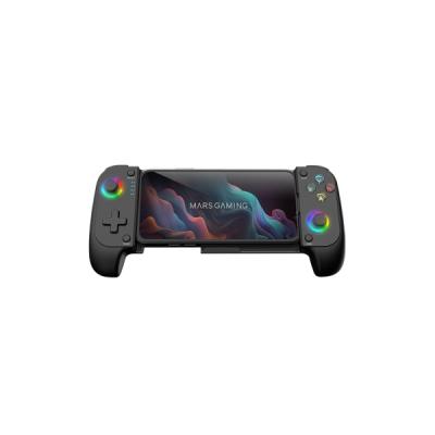 Mars Gaming MGPX Gamepad Bluetooth Multiplataforma - Multifuncional 2 en 1 - Soporta Smartphones hasta 6&period;8" - Vibracion Dual - Funcion Turbo - Color Negro