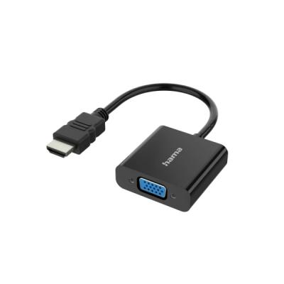 Hama Essential Adaptador de Video - Full HD - Cable 0&period;15m - HDMI Macho - VGA Hembra - Color Negro