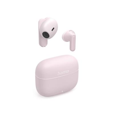 Hama Freedom Light II Auriculares con Microfono Omnidireccional - Bluetooth - Autonomia hasta 20h - Rango 10m - Asistente de Voz - Carga por USB-C - Color Rosa